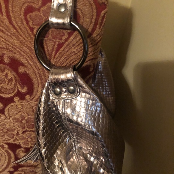 Metallic Silver Snake print Cashe Mini Bag - Picture 4 of 7